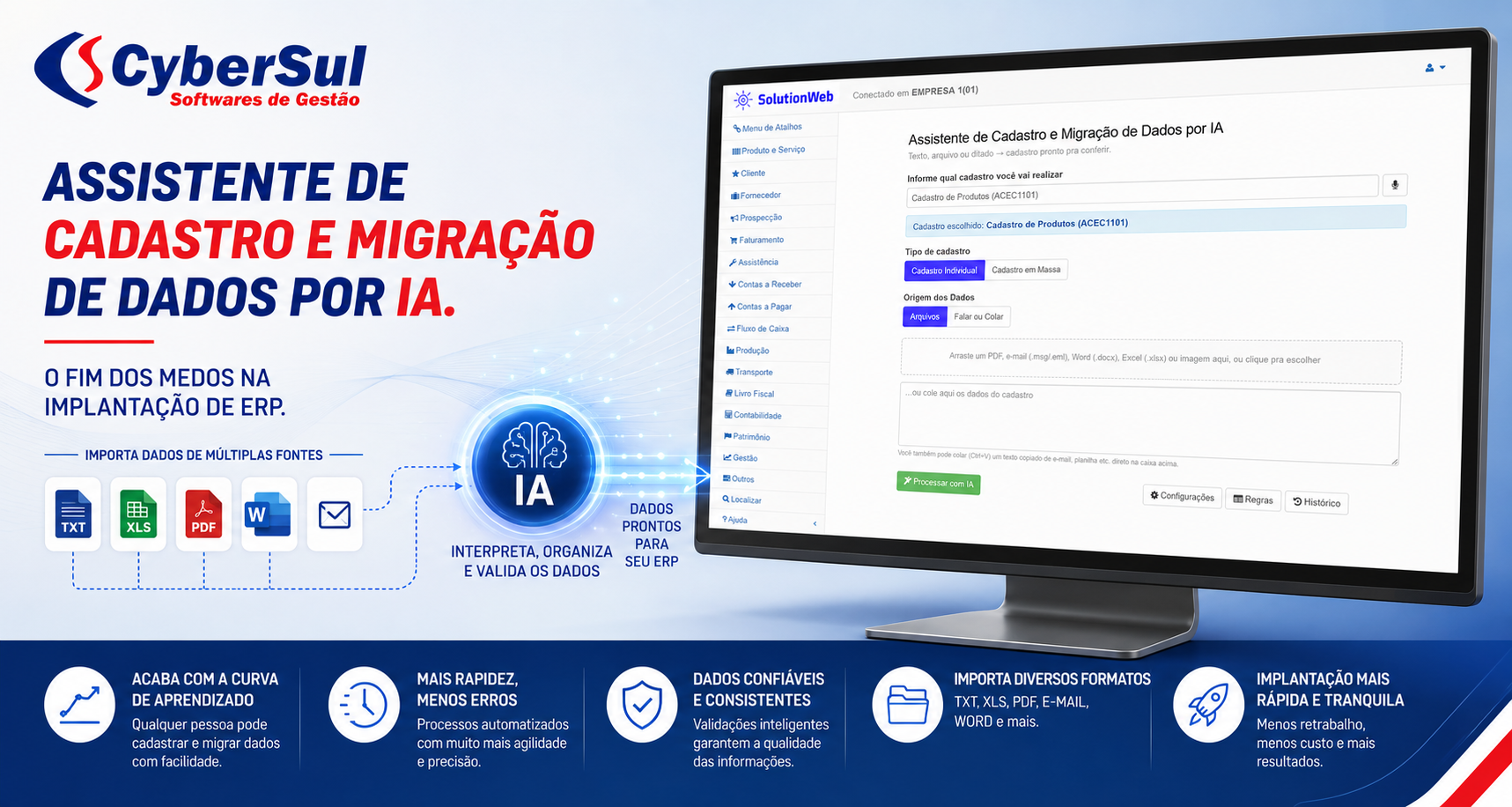 Assistente de Cadastro e Migração de Dados por IA — assista ao vídeo no YouTube